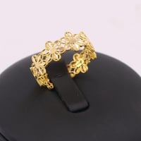 خاتم ذهب أزهار ثلاثية الأبعاد – عيار 21