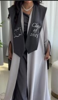 عبايات تخرج طقم كامل رصاصي ر