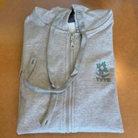 جاكيت هودي بسحاب رمادي