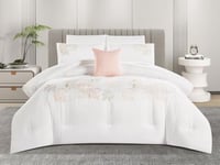 مفرش بي تاج صيفي مفرد ونص مطرز 5 قطع