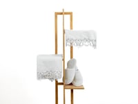 طقم روب استحمام عرائس امارا 5 قطع من القطن - أبيض