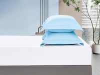 طقم كيس مخدة مزدوج قطعتان من خامة القطن - سماوي(30...