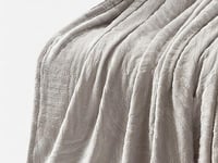 بطانية دفء شتوي سادة مقاس مفرد - رمادي