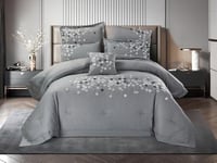 مفرش جالينا صيفي مفرد ونص خامة قطنية مطرزة 5 قطع