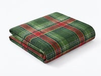 بطانية دفء شتوي مربعات مقاس مفرد ونص