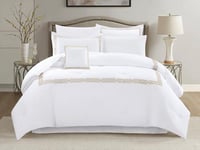 مفرش سولين صيفي مزدوج من خامة القطن المطرز 7 قطع