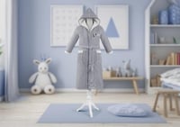 روب استحمام أطفال عمر 11 إلى 12 سنوات - رمادي