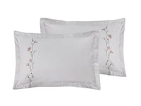 مفرش موسس صيفي مزدوج مطرز من خامة القطن - 7 قطع