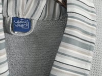 طقم روب استحمام لاين 4 قطع من القطن - رمادي - قياس...