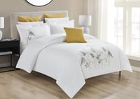 مفرش سيندي صيفي مزدوج من خامة القطن المطرز 9قطع