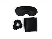 طقم وسادة حرير اسود عدد القطع 3