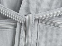 طقم روب استحمام لاين 4 قطع من القطن - رمادي - قياس...