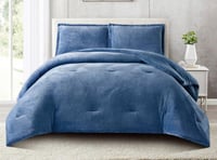 مفرش عليا شتوي مزدوج خامة مخملة - 4 قطع