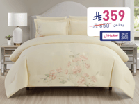 مفرش اسنوا اوف وايت صيفي مفرد من خامة القطن المطرز...