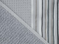 طقم روب استحمام لاين 4 قطع من القطن - رمادي - قياس...