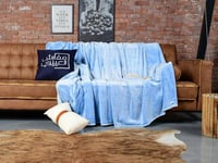 بطانية ماريا خفيفة بمقاس مزدوج كبير - سماوي