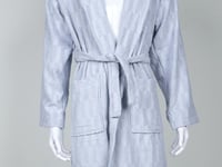 روب استحمام من نسج الجاكار القطني - ازرق سماوي-L-X...