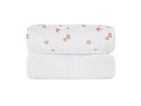 مفرش بي تاج صيفي مزدوج مطرز 7 قطع