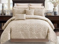 مفرش كاتنس الفاخر مزدوج من نسج الجاكار - 10 قطع