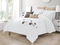 مفرش صيفي سوسنا مفرد من خامة القطن المطرز 5 قطع