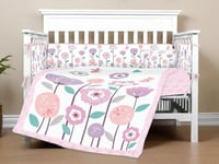 مفرش الأزهار بـ حواجز للأطفال مفرد - 7 قطع