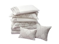 مفرش كاتنس الفاخر من نسيج الجاكار مزدوج - 8 قطع