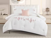 مفرش إي صيفي مفرد ونص مطرز 5 قطع