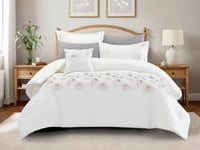 مفرش سولين صيفي مفرد ونص من خامة القطن المطرز 5 قط...