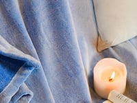 بطانية ماريا خفيفة بمقاس مزدوج كبير - سماوي