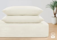 طقم شرشف فيونا مزدوج من خامة القطن - 3 قطع (300غرز...