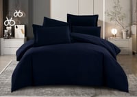 مفرش ميلير فندقي مزدوج 7 قطع - كحلي