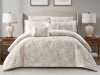 مفرش كاتنس الفاخر من نسيج الجاكار مزدوج - 8 قطع