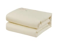 مفرش اسنوا اوف وايت صيفي مفرد من خامة القطن المطرز...