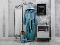 طقم روب استحمام لايت 3 قطع من خامة القطن - بترولي...