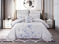 مفرش فيث صيفي مفرد ونص خامة قطنية مطرزة 5 قطع