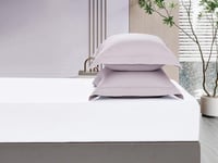 طقم كيس مخدة مزدوج قطعتان من خامة القطن - رمادي فا...