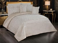 مفرش إيفونا عرائس مزدوج 8 قطع - كريمي