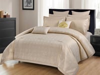 مفرش كاتنس الفاخر مزدوج من نسج الجاكار - 10 قطع