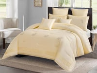 مفرش نورا مفرد ونص مطرز من خامة القطن 200 غرزة - 8...