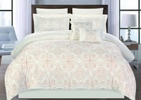 مفرش ليان الفاخر مزدوج من القطن - 8 قطع