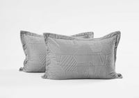 مفرش باسك شتوي مزدوج 6 قطع - رمادي