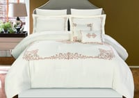 مفرش ليان الفاخر مزدوج من القطن - 8 قطع