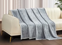 بطانية ماريا خفيفة بمقاس مزدوج كبير - رمادي