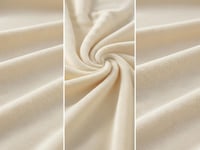 بطانية دفء شتوي سادة مقاس مزدوج - كريمي