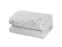 مفرش موسس صيفي مزدوج مطرز من خامة القطن - 7 قطع