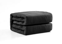 مفرش كلاسيك فندقي مزدوج 7 قطع - أسود