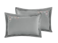 مفرش صيفي لينون مفرد من خامة القطن المطرز 4 قطع