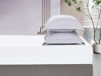 طقم كيس مخدة مزدوج قطعتان - رمادي فاتح