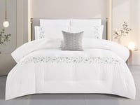 مفرش إي صيفي مفرد ونص مطرز 5 قطع