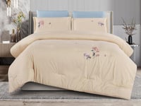 مفرش إي صيفي مفرد ونص مطرز 4 قطع